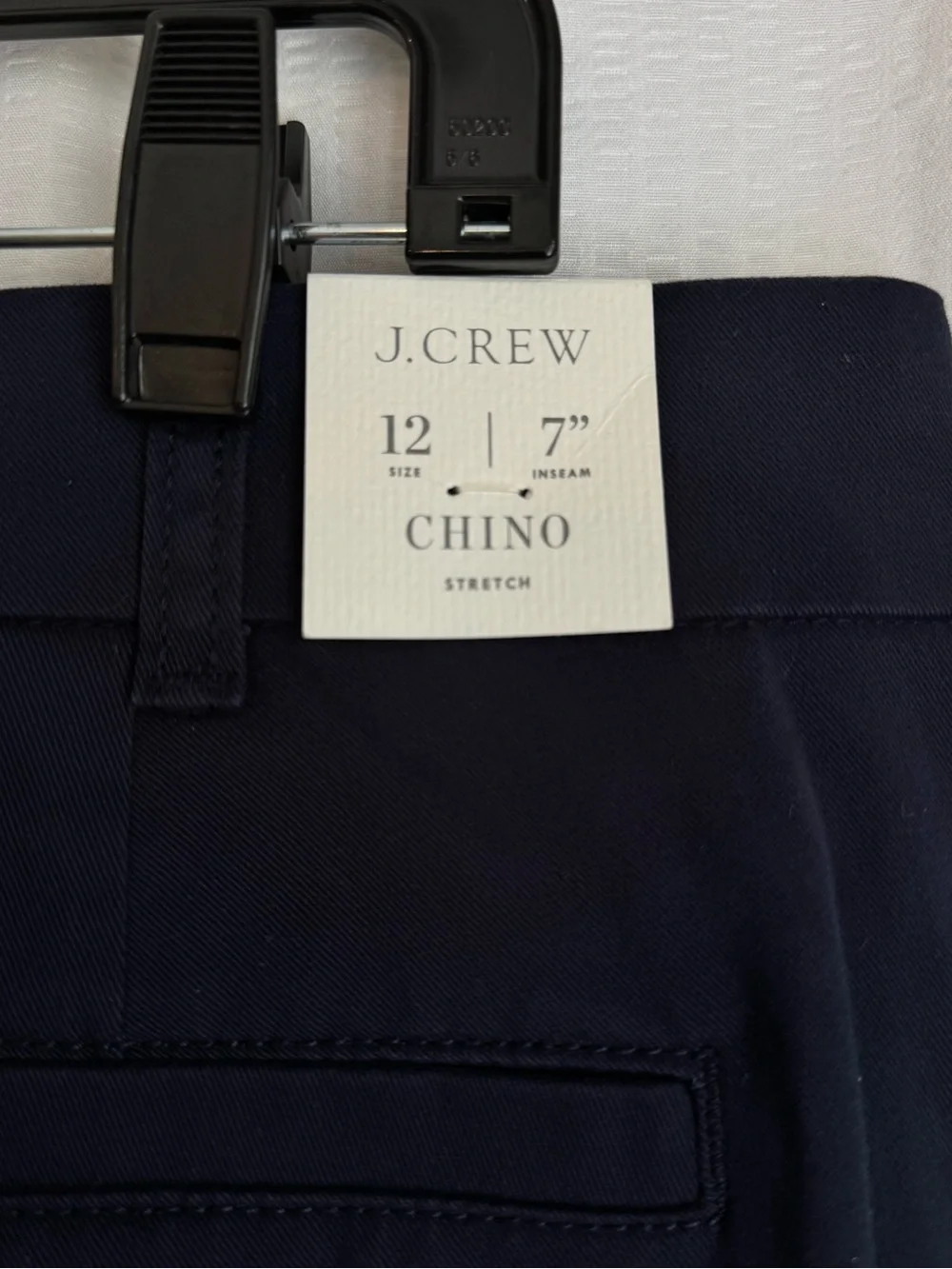 J. Crew Navy Chino Women's Shorts 7” inseam BNWT